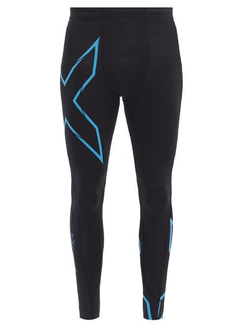 Matchesfashion.com 2xu - Mcs Run Technical-jersey Compression Leggings - Mens - Black Blue