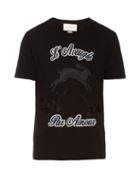 Gucci Hare-appliqu Cotton-jersey T-shirt