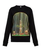 Matchesfashion.com Loewe - Window Totem Cotton Sweatshirt - Mens - Black Multi