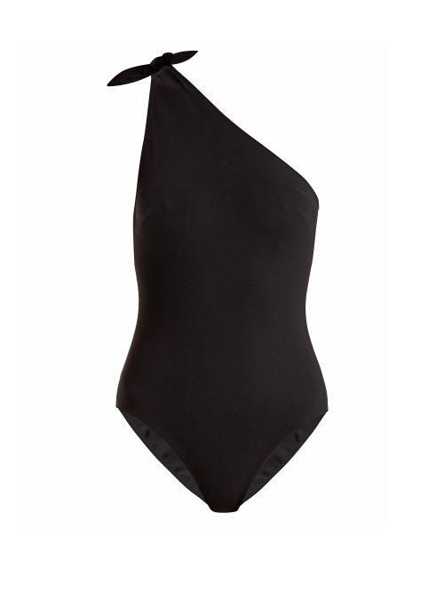Matchesfashion.com Zimmermann - Jaya Tie Neck Swimsuit - Womens - Black