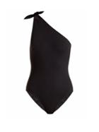 Matchesfashion.com Zimmermann - Jaya Tie Neck Swimsuit - Womens - Black