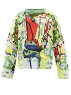 Matchesfashion.com Jw Anderson - Landscape-intarsia Hand-knitted Wool Sweater - Mens - Multi