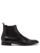 Matchesfashion.com Prada - Square Toe Leather Chelsea Boots - Mens - Black