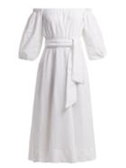 Matchesfashion.com Gabriela Hearst - Riley Aloe Vera Infused Linen Dress - Womens - White