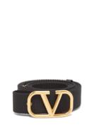 Matchesfashion.com Valentino Garavani - V-logo Canvas Belt - Mens - Black