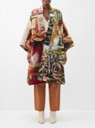 Rianna + Nina - Patchwork Wool-tapestry Coat - Womens - Multi