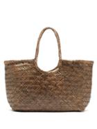Matchesfashion.com Dragon Diffusion - Nantucket Woven Leather Basket Bag - Womens - Khaki