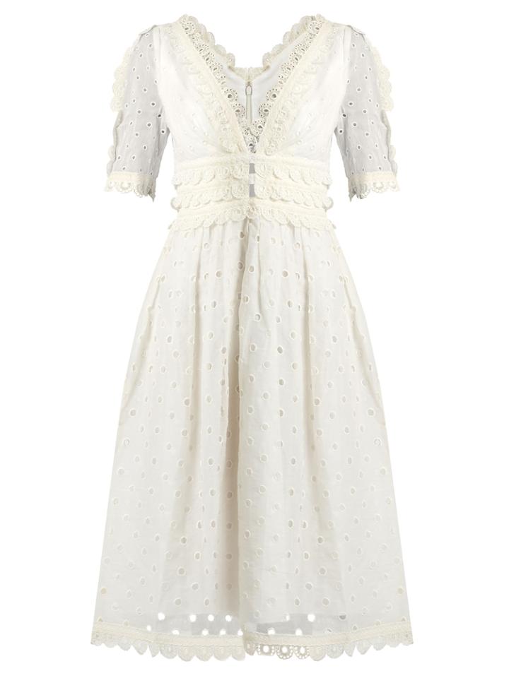 Zimmermann Winsome Tea Broderie-anglaise Cotton Midi Dress