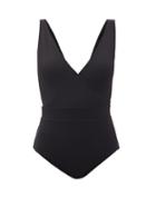 Matchesfashion.com Cossie + Co - The Ashley Surplice-neck Swimsuit - Womens - Black