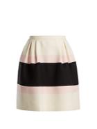 Valentino Baiadera-stripe Silk Crepe Skirt