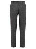 Matchesfashion.com Alexander Mcqueen - Slim Leg Wool Blend Lam Trousers - Mens - Black