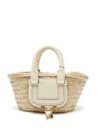 Ladies Bags Chlo - Marcie Small Raffia Basket Bag - Womens - White
