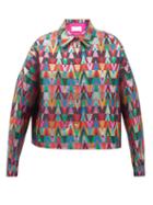 Valentino - V Optical-jacquard Jacket - Womens - Multi