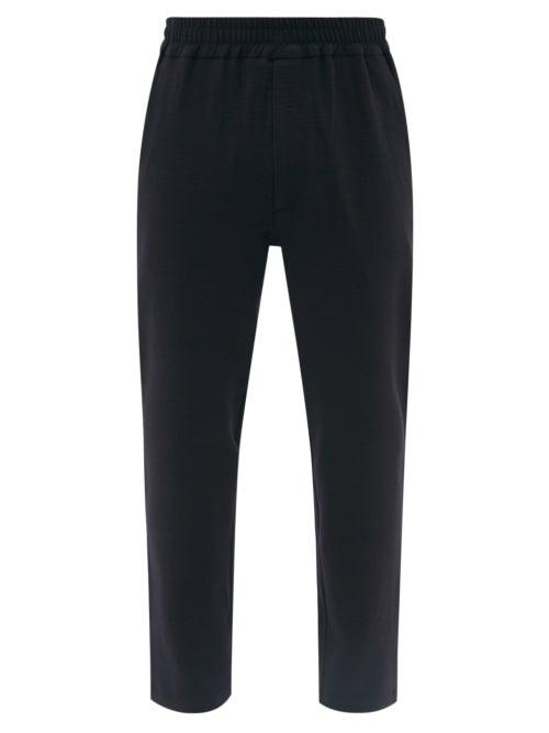Mens Rtw Barena Venezia - Cosma Slubbed-twill Suit Trousers - Mens - Navy