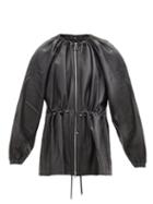 Matchesfashion.com Dodo Bar Or - Pippie Balloon-sleeves Leather Blouse - Womens - Black