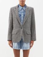 Isabel Marant Toile - Prince-of-wales Check Wool Jacket - Womens - White Black
