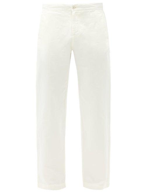 Matchesfashion.com Orlebar Brown - Telford Straight-leg Cotton-blend Trousers - Mens - Cream
