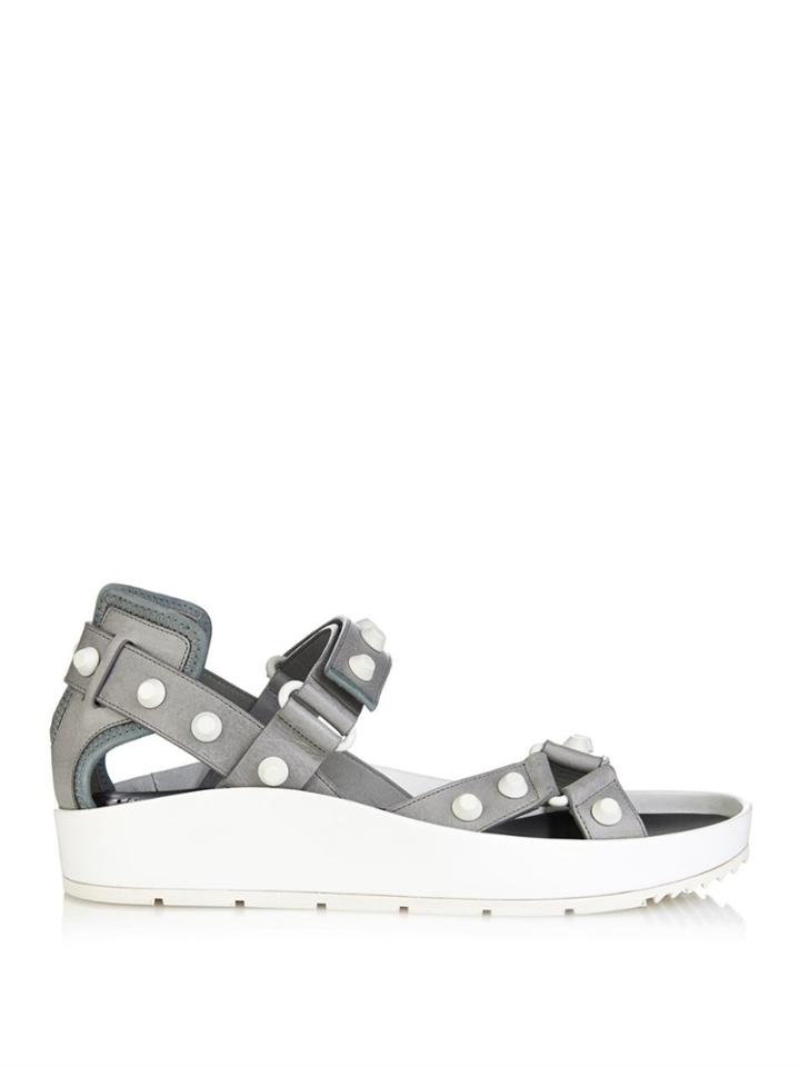 Balenciaga Arena Studded Leather Platform Sandals