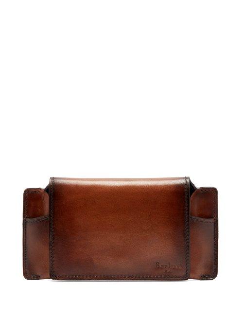 Matchesfashion.com Berluti - Leather Sunglasses Case - Mens - Brown