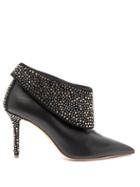 Matchesfashion.com Malone Souliers - Tomi Crystal Embellished Leather Ankle Boots - Womens - Black