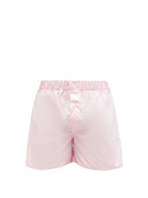 Matchesfashion.com Emma Willis - Superior Cotton-poplin Boxer Shorts - Mens - Pink