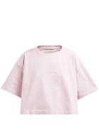 Matchesfashion.com Acne Studios - Cylea Debossed Logo Cropped T Shirt - Womens - Pink