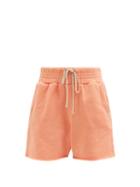 Les Tien - Yacht Cotton French Terry Shorts - Womens - Coral