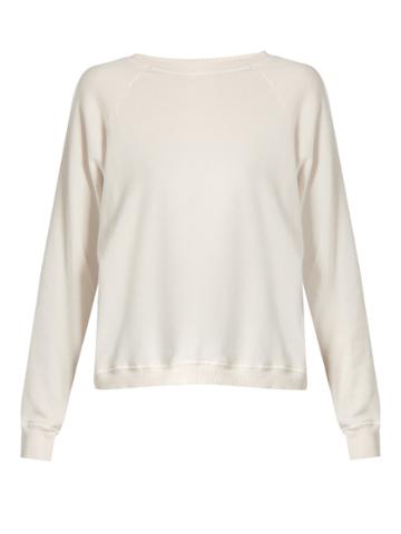 Bliss And Mischief Raglan-sleeved Jersey Sweatshirt