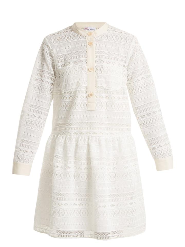 Redvalentino High-collar Macram-lace Dress