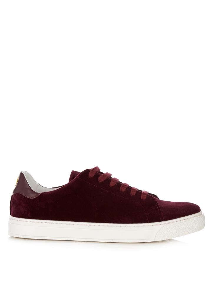 Anya Hindmarch Wink Low-top Velvet Trainers