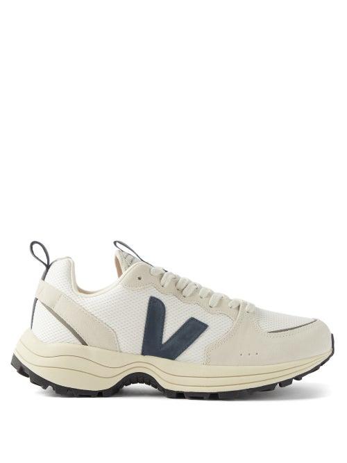 Veja - Venturi Mesh And Suede Trainers - Mens - Grey Navy
