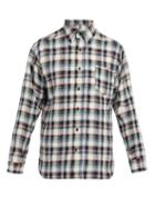 Matchesfashion.com Isabel Marant - Rikers Check Wool Blend Shirt - Mens - Grey Multi