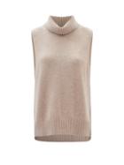 Lisa Yang - Molly High-neck Sleeveless Cashmere Sweater - Womens - Mid Brown