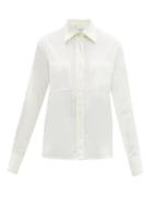 Matchesfashion.com Lemaire - Chest-pocket Cotton-batiste Shirt - Womens - Ivory