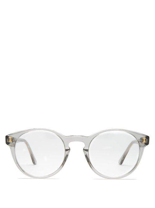 Matchesfashion.com Illesteva - Vita Round Frame Glasses - Mens - Grey