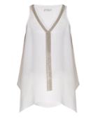 Brunello Cucinelli Monili-embellished Silk Tank Top