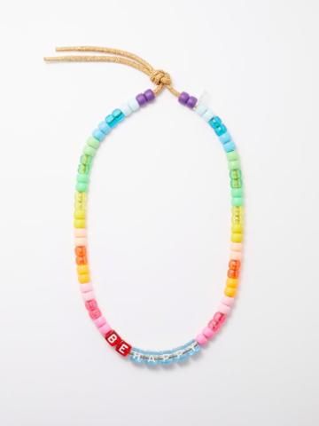 Lauren Rubinski - Be Happy Bead And Lurex Necklace - Womens - Multi
