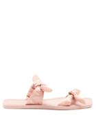 Matchesfashion.com Carlotha Ray - Knotted Satin Slides - Womens - Pink