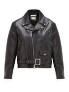 Matchesfashion.com Bottega Veneta - Leather Biker Jacket - Womens - Black