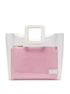 Matchesfashion.com Staud - Shirley Pvc And Leather Tote Bag - Womens - Pink White