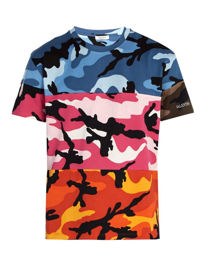 Valentino Multi Camouflage Cotton T-shirt