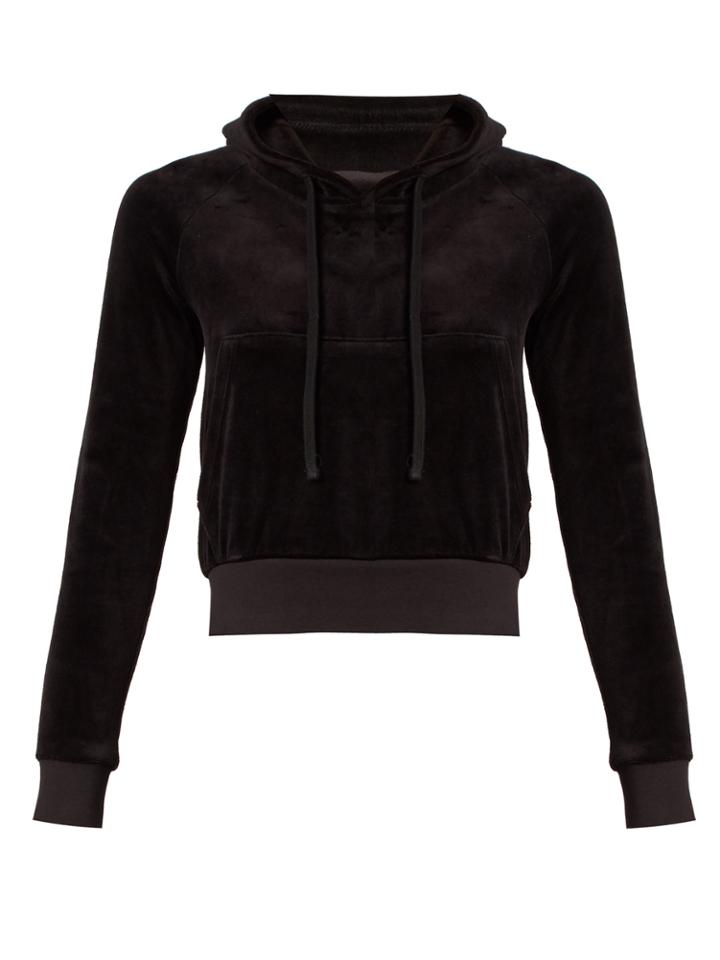 Vetements X Juicy Couture Cotton-blend Velour Hooded Top