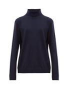 Matchesfashion.com Acne Studios - Kage Roll Neck Wool Blend Sweater - Mens - Navy