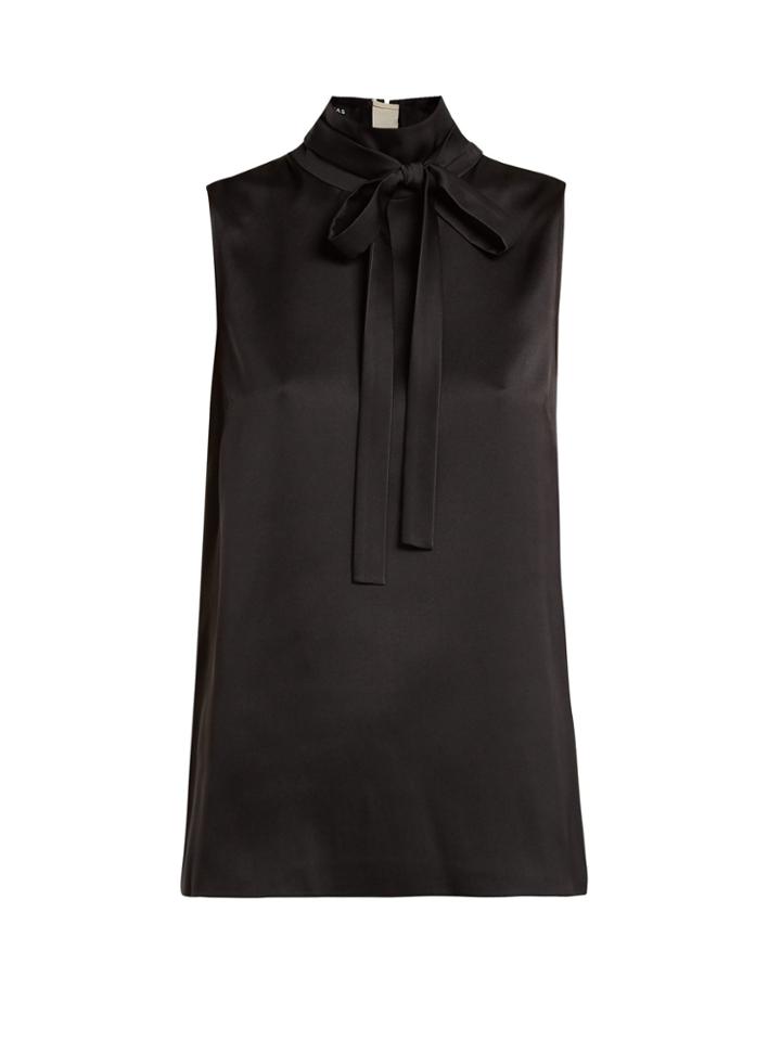 Rochas Nadiria Sleeveless Silk-satin Top
