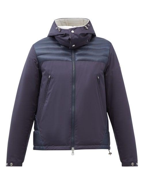 Moncler - Deferre Hooded Quilted Down Coat - Mens - Dark Navy