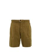 Matchesfashion.com Ymc - Zipped-cuffs Cotton-blend Canvas Shorts - Mens - Olive Green