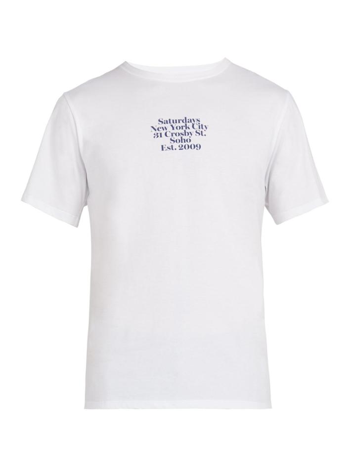 Saturdays Nyc Gotham Logo-print Cotton-jersey T-shirt