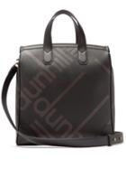 Matchesfashion.com Dunhill - Logo Print Faux Leather Tote - Mens - Black