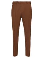 Matchesfashion.com Officine Gnrale - Paul Wool Flannel Trousers - Mens - Brown