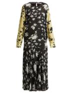 Matchesfashion.com Preen Line - Marin Floral Print Drop Waist Midi Dress - Womens - Black Multi